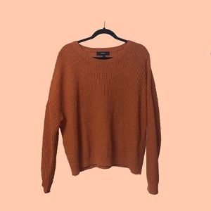 Burnt orange long sleeve knit sweater